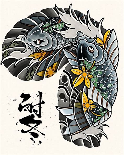 刺青鯉魚意義|【鯉魚刺青意思】揭秘鯉魚刺青深意：傳統與象徵的交。